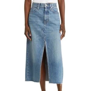 SLVRLAKE Fair Game Cotton Denim Midi Skirt